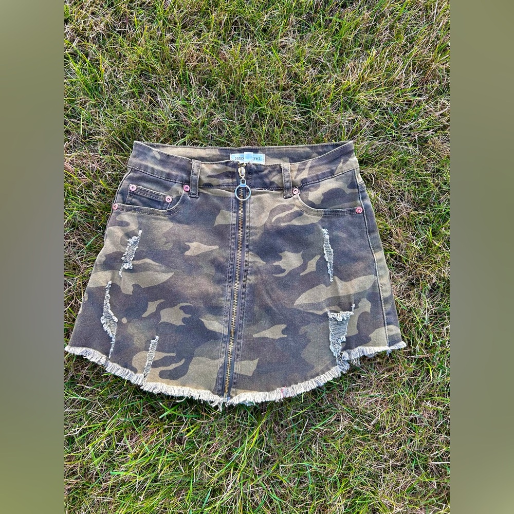 Dance & Marvel camo skirt